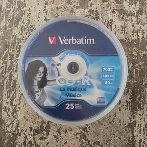 Verbatim Music CD-R 80min 40x 25pk Spindle Brand New